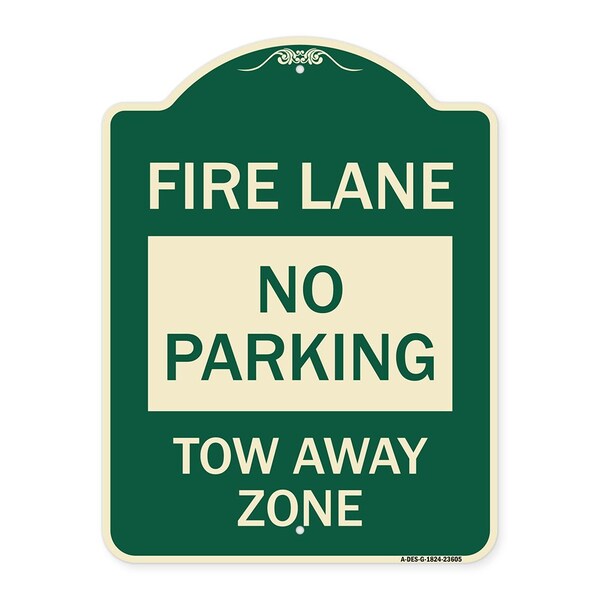 Signmission No Parking Tow-Away Zone Heavy-Gauge Aluminum Architectural Sign, 24" x 18", G-1824-23605 A-DES-G-1824-23605 - main
